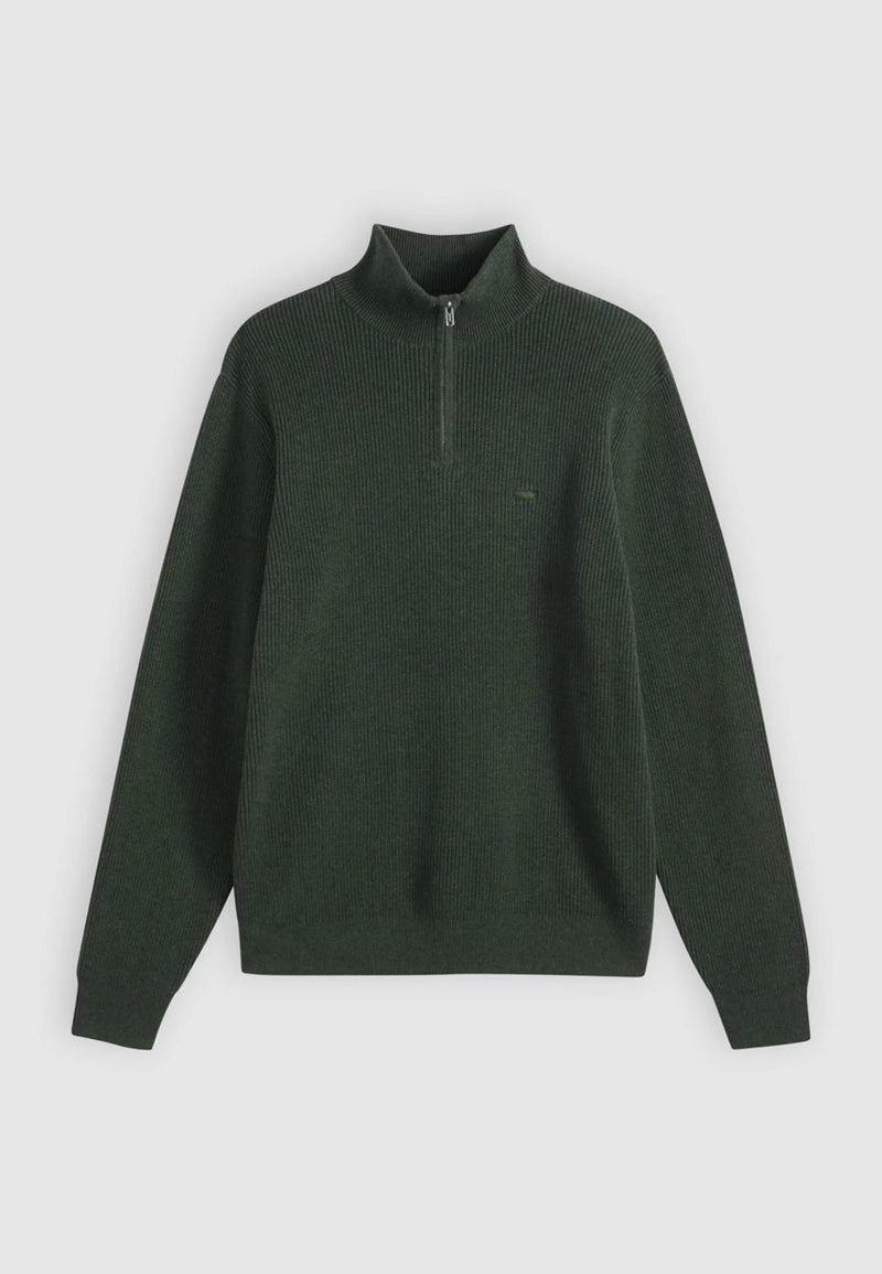 Load image into Gallery viewer, Levi's Men's Housemark Quarter Zip Sweater Duffel Bag Heather Green 0058U0001
