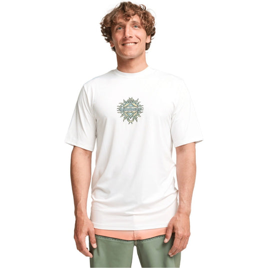 Billabong Men's Solar Flare Loose Fit Short Sleeve Lycra White EBYWR03028-WHT