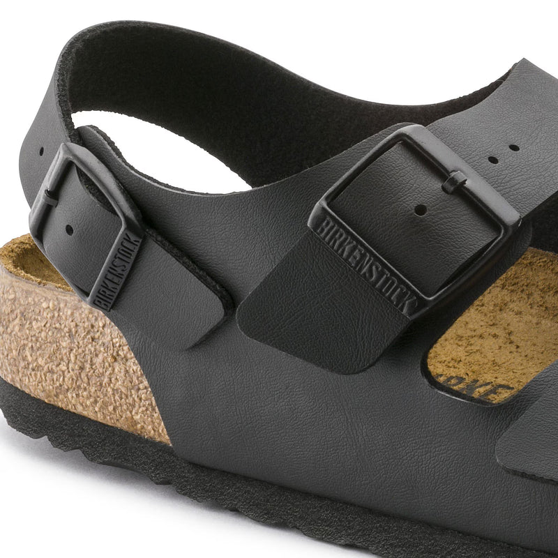 Load image into Gallery viewer, Birkenstock Men&#39;s Milano BS Narrow Fit Sandals Black 0034793
