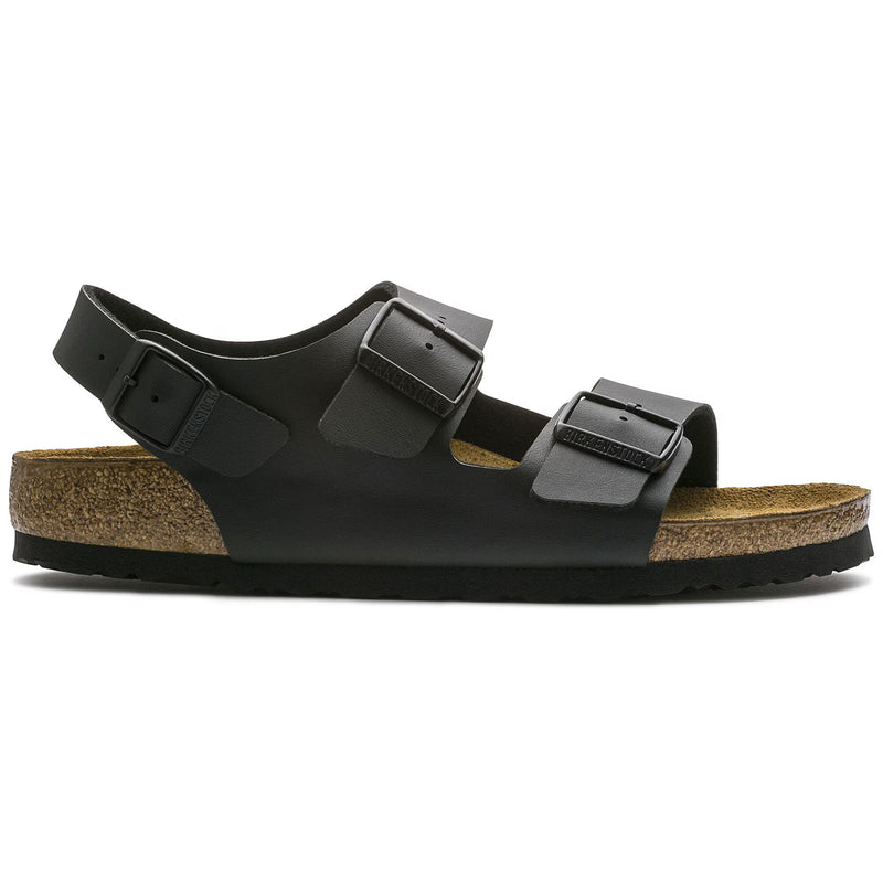 Load image into Gallery viewer, Birkenstock Men&#39;s Milano BS Narrow Fit Sandals Black 0034793
