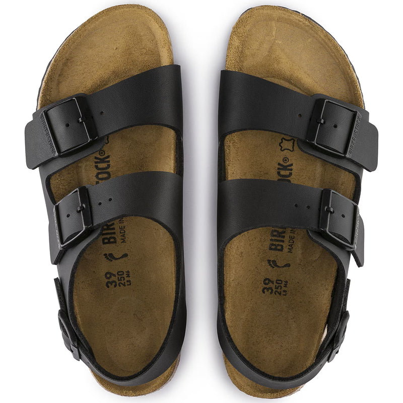 Load image into Gallery viewer, Birkenstock Men&#39;s Milano BS Narrow Fit Sandals Black 0034793
