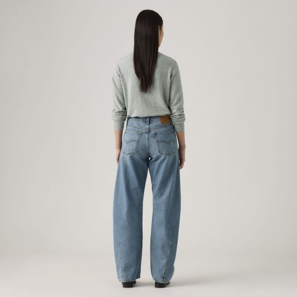 Load image into Gallery viewer, Levi's Womens' Baggy Dad Barrel Jeans Easy Days Medium Wash 0039A0002
