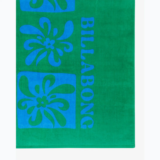 Billabong Unisex Lie Down Beach Towel 90 X 180 Summer Green EBJAA00124-GQP0