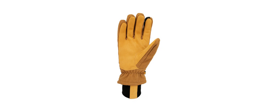 Carhartt Men's Insulated Duck/Synthetic Leather Knit Cuff Gloves Brown GL0781M-BROWN