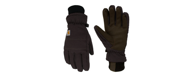 Load image into Gallery viewer, Carhartt Women's Insulated Duck/Synthetic Leather Knit Cuff Gloves Black GL0781W-BLK
