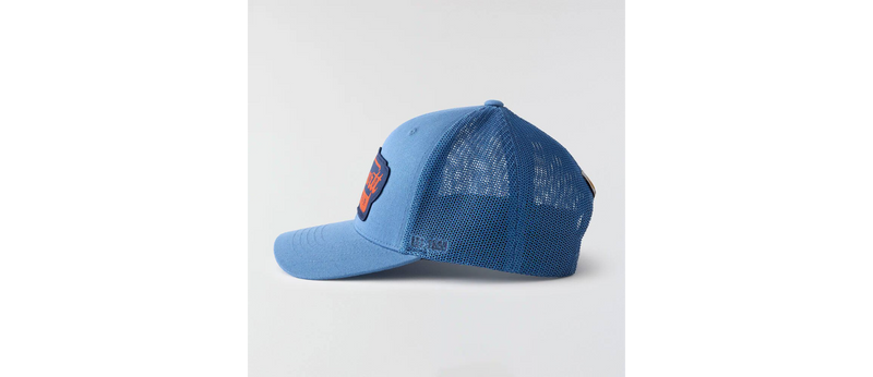 Load image into Gallery viewer, Carhartt Unisex Rugged Flex Twill Mesh Back Script Patch Cap Dark Tranquil Blue 106738-HS0
