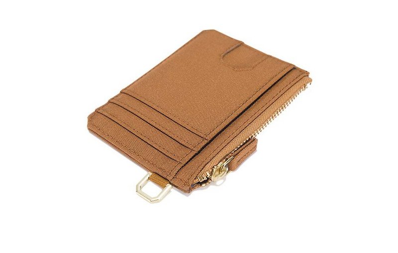 Load image into Gallery viewer, Carhartt Unisex Nylon Duck Zip Card Keeper Wallet Brown 801977-211

