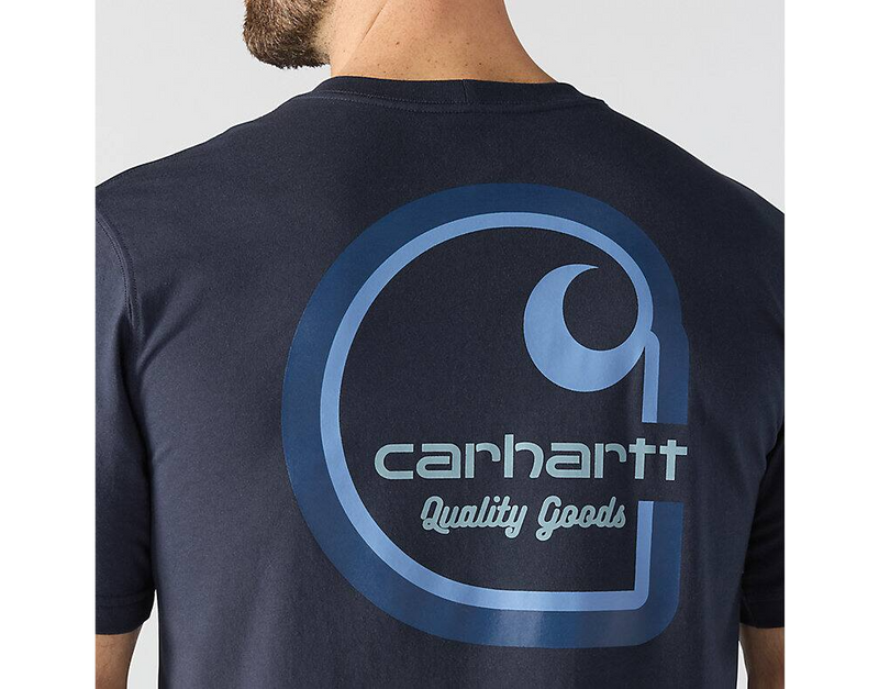 Load image into Gallery viewer, Carhartt Men's Irvine Relaxed Multi Color C T-shirt Navy 107781-I26
