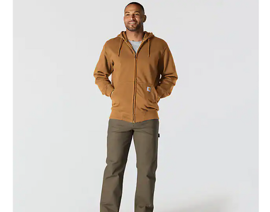 Carhartt Men's Paxton Full Zip Sweatshirt Hoodie Carhartt Brown 100614-BRN