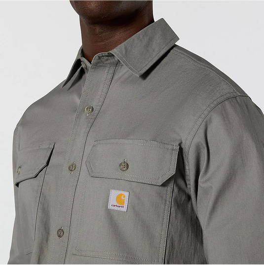 Carhartt Men's Glenwood Relaxed Long Sleeve Shirt Steel 107685-STL