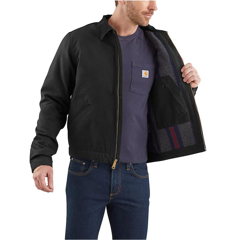 Load image into Gallery viewer, Carhartt Men's Iconic J01 Duck Detroit Jacket Black 103828-BLK
