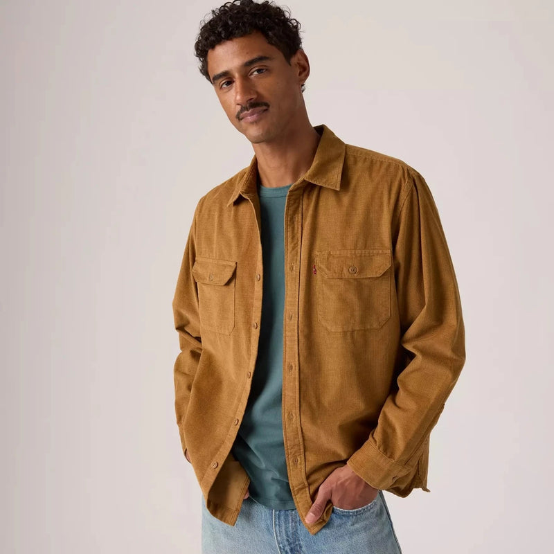 Load image into Gallery viewer, Levi's Men's Jackson Corduroy Worker Overshirt Brown 195730297
