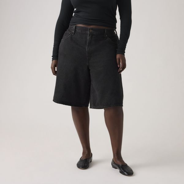 Load image into Gallery viewer, Levi's Women's Baggy Dad Jorts Denim Shorts Black 000MJ0009
