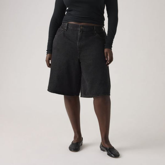 Levi's Women's Baggy Dad Jorts Denim Shorts Black 000MJ0009