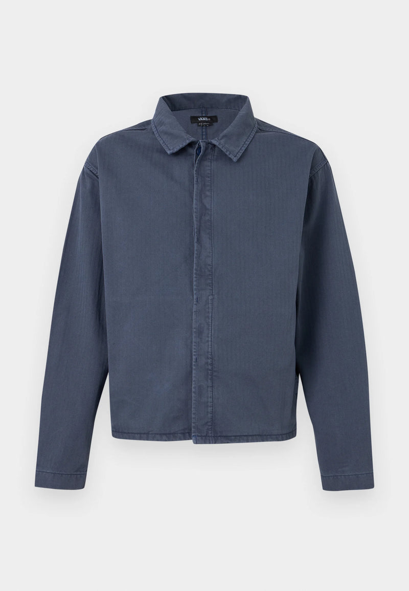 Load image into Gallery viewer, Vans Men's Washed Overdye Jacket Deep Indigo VN000S11FOB
