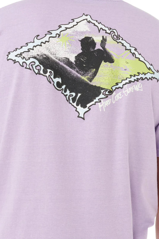 Rip Curl Men's Raw Energy Trash T-Shirt Lavender 0U5MTE-2362
