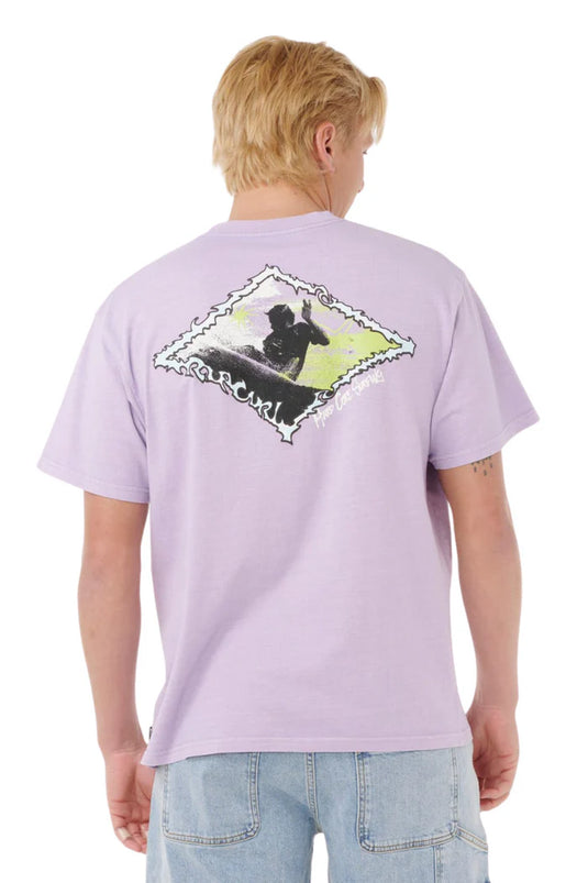 Rip Curl Men's Raw Energy Trash T-Shirt Lavender 0U5MTE-2362