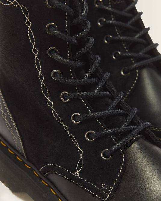 Dr. Martens Women's Jadon Desert Rodeo Classic Pull Up Bronx Suede Shoes Black 43557001