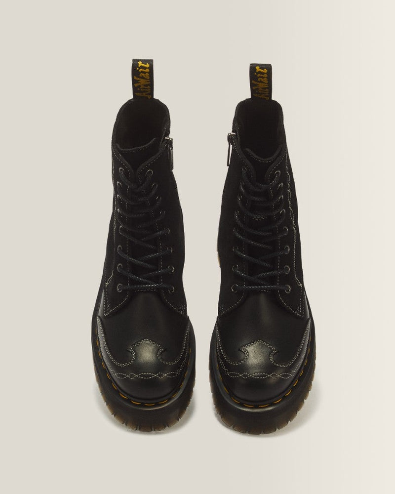 Load image into Gallery viewer, Dr. Martens Women's Jadon Desert Rodeo Classic Pull Up Bronx Suede Shoes Black 43557001
