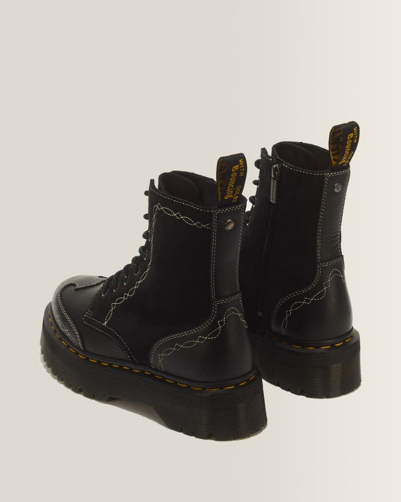 Load image into Gallery viewer, Dr. Martens Women's Jadon Desert Rodeo Classic Pull Up Bronx Suede Shoes Black 43557001
