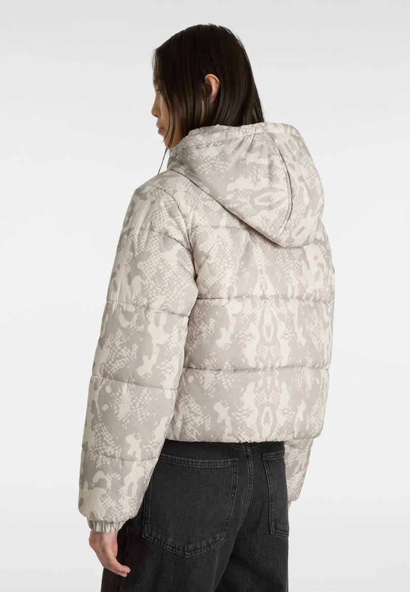 Load image into Gallery viewer, Vans Women&#39;s Hillgate Cropped Puffer Jacket Taupe Mist VN000PK2EN91
