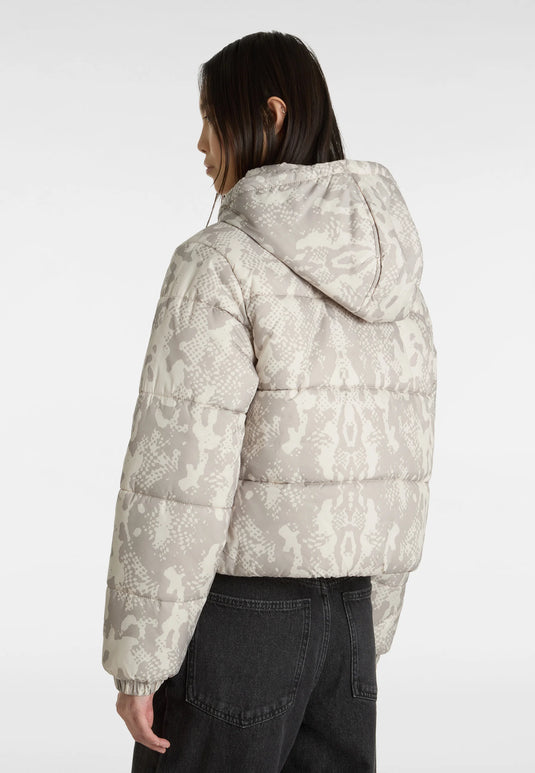 Vans Women's Hillgate Cropped Puffer Jacket Taupe Mist VN000PK2EN91