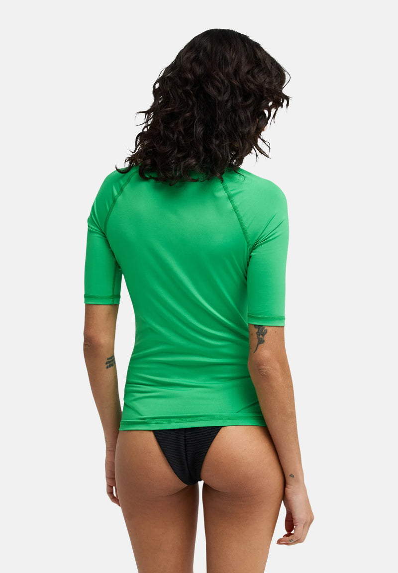 Load image into Gallery viewer, Billabong Women's Tropical Surf Short Sleeve Lycra Summer Green EBJWR0341-GQP0
