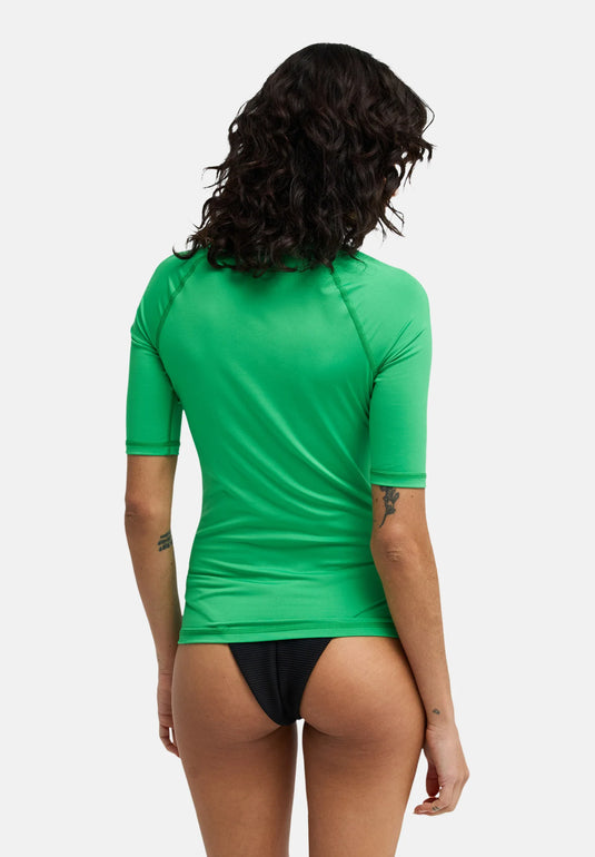 Billabong Women's Tropical Surf Short Sleeve Lycra Summer Green EBJWR0341-GQP0