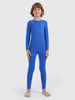 4F Kid's Seamless Ski Underwear Set Blue 4FJWAW26USEAM295-36S