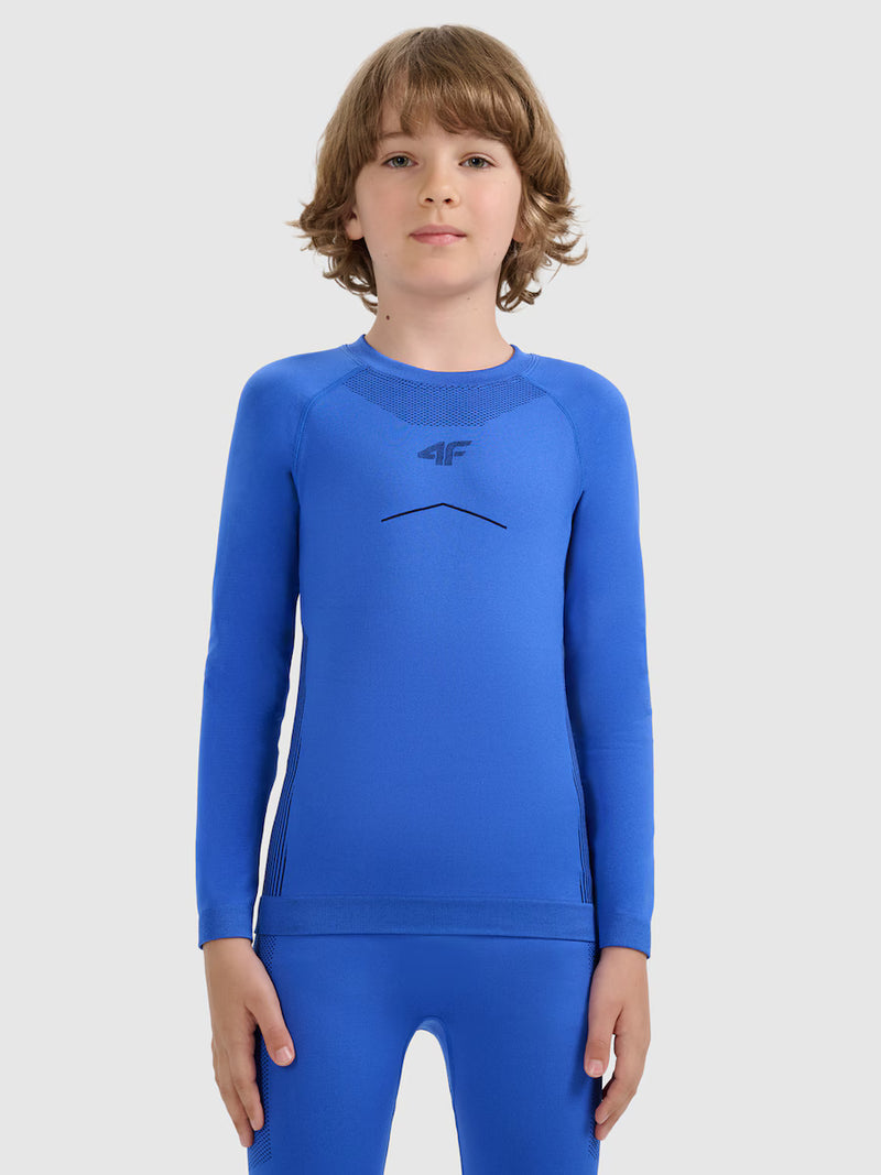 Load image into Gallery viewer, 4F Kid's Seamless Ski Underwear Set Blue 4FJWAW26USEAM295-36S
