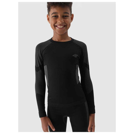 4F Kid's Seamless Ski Underwear Set Black 4FJWAW24USEAM149-20S