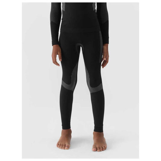 4F Kid's Seamless Ski Underwear Set Black 4FJWAW24USEAM149-20S