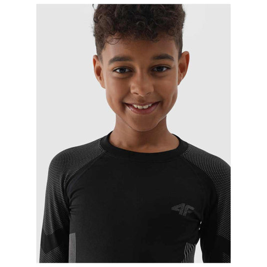 4F Kid's Seamless Ski Underwear Set Black 4FJWAW24USEAM149-20S