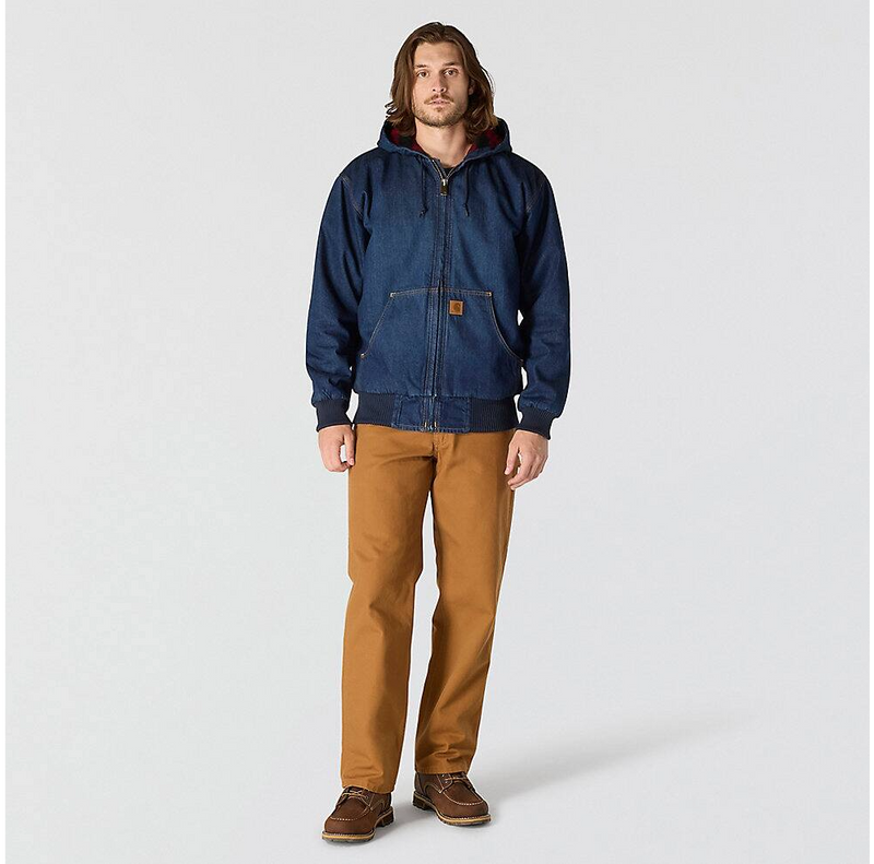 Load image into Gallery viewer, Carhartt Men's Loose Fit Denim Active Jacket 2 Warmer Rating 106976-HR4
