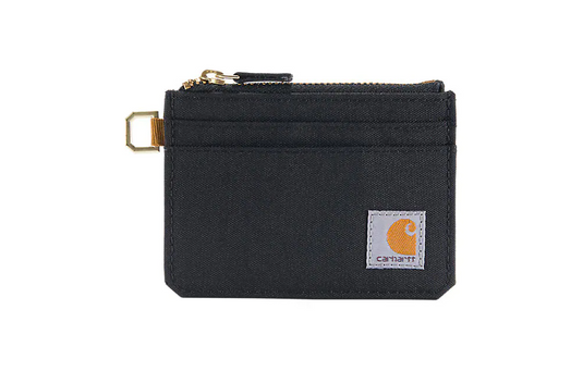 Carhartt Unisex Nylon Duck Zip Card Keeper Wallet Black 801977-002