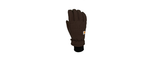 Carhartt Women's Insulated Duck/Synthetic Leather Knit Cuff Gloves Black GL0781W-BLK