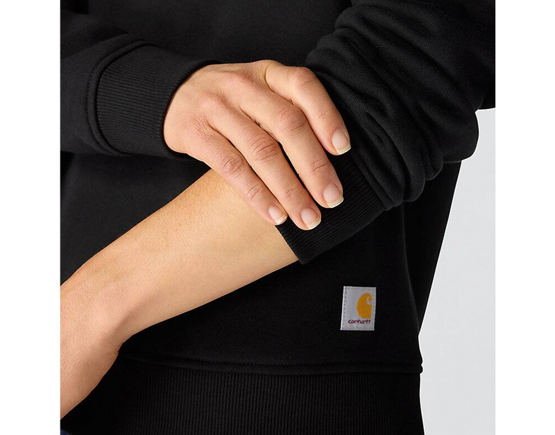 Load image into Gallery viewer, Carhartt Women's Sawyer Crewneck Sweatshirt Black 107415-BLK
