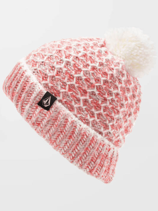 Volcom Women's Frosty Top Beanie Bright Cherry K5852652-B0C