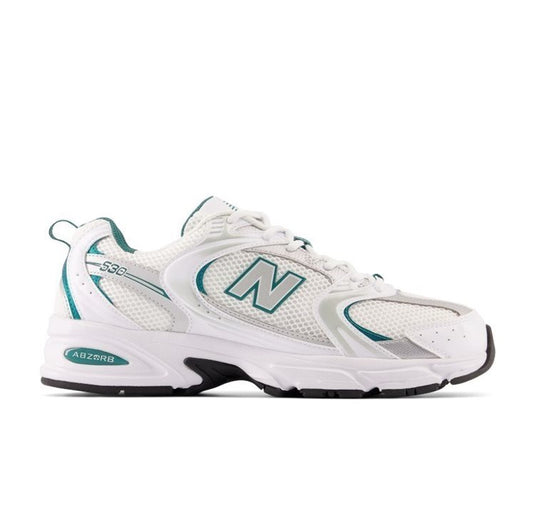 New Balance Unisex 530 Shoes White/Green MR530AB