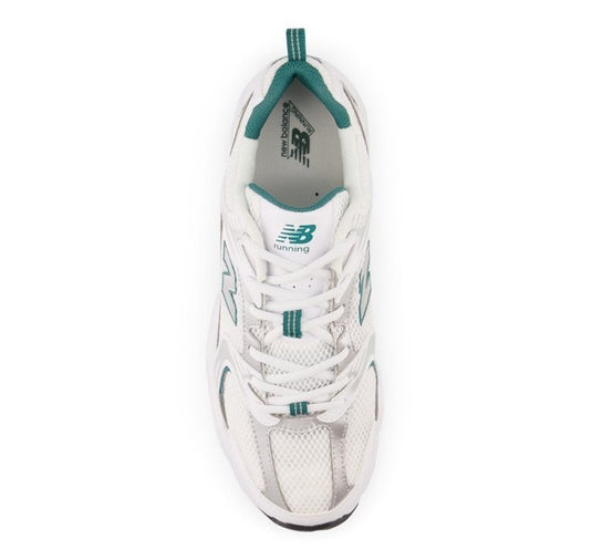 New Balance Unisex 530 Shoes White/Green MR530AB