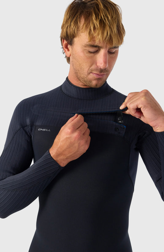 O'Neill Men's Hyperfreak Plus 3/2mm Chest Zip Full Wetsuit Black/Black 5343A00
