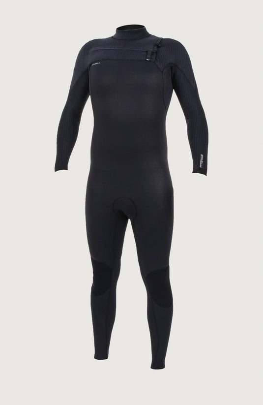 O'Neill Men's Hyperfreak Plus 3/2mm Chest Zip Full Wetsuit Black/Black 5343A00