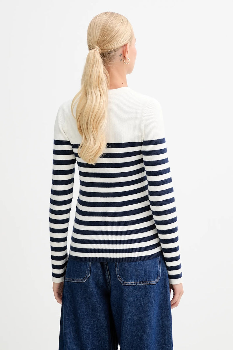 Load image into Gallery viewer, Levi's Women's Crewneck Rib Sweater Blue A07190036
