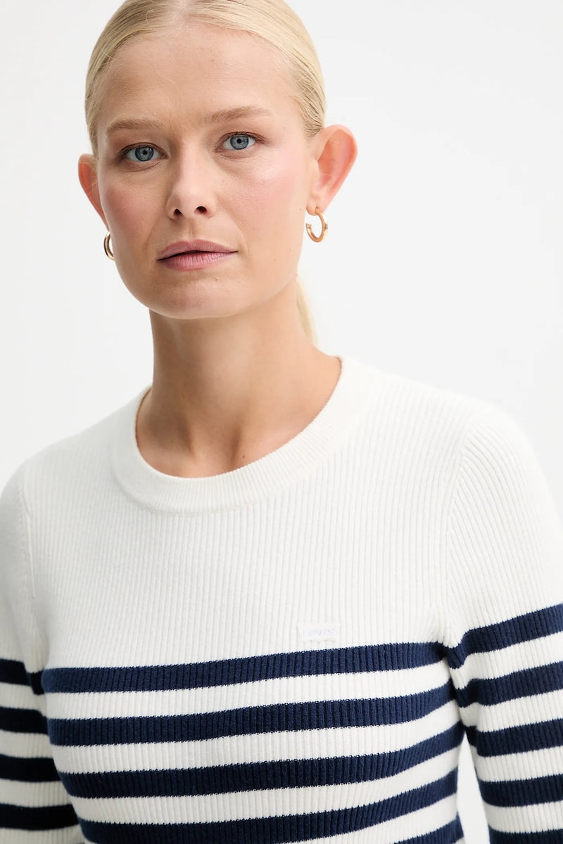 Load image into Gallery viewer, Levi's Women's Crewneck Rib Sweater Blue A07190036
