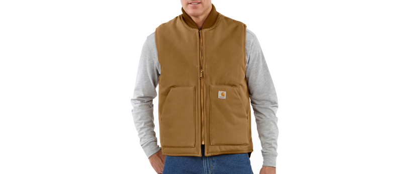 Load image into Gallery viewer, Carhartt Men's Iconic V01 Firm Duck Vest Brown 106676-BRN
