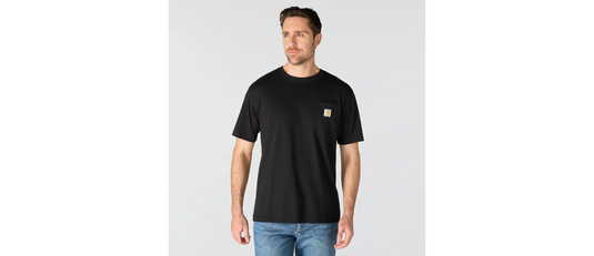 Carhartt Men's Irvine Relaxed 3D Logo T-Shirt Black 107319-N04