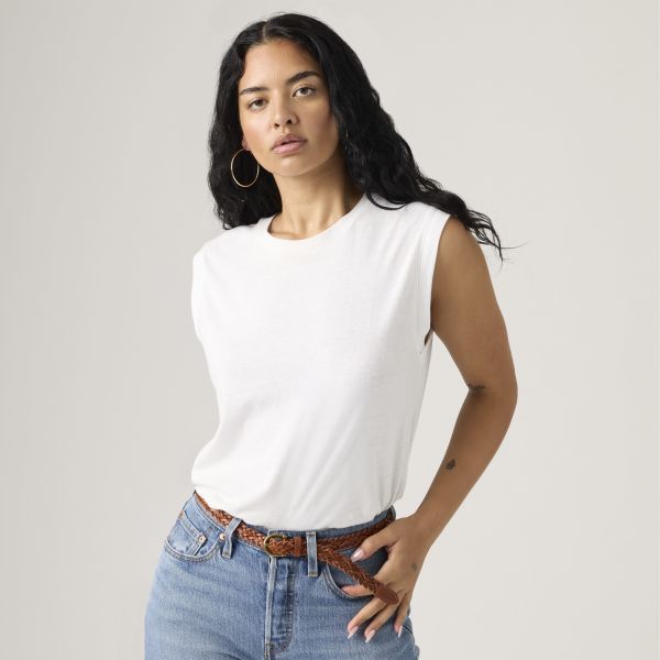 Load image into Gallery viewer, Levi's Women's Boxy Tank Top White A87940001
