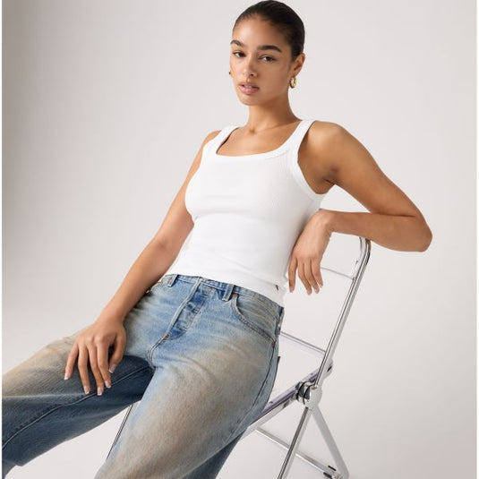 Levi's Women's Essential Ribbed Tank Top White 005IN0000