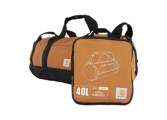 Carhartt Unisex 40L Classic Round Duffle Bag Brown 803370-211