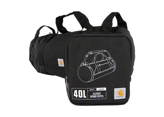 Carhartt Unisex 40L Classic Round Duffle Bag Black 803370-001